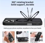 Carbon Fiber Texture Magnetic Holder Phone Case Wireless Charging Shoclproof Cover