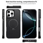 Carbon Fiber Texture Magnetic Holder Phone Case Wireless Charging Shoclproof Cover