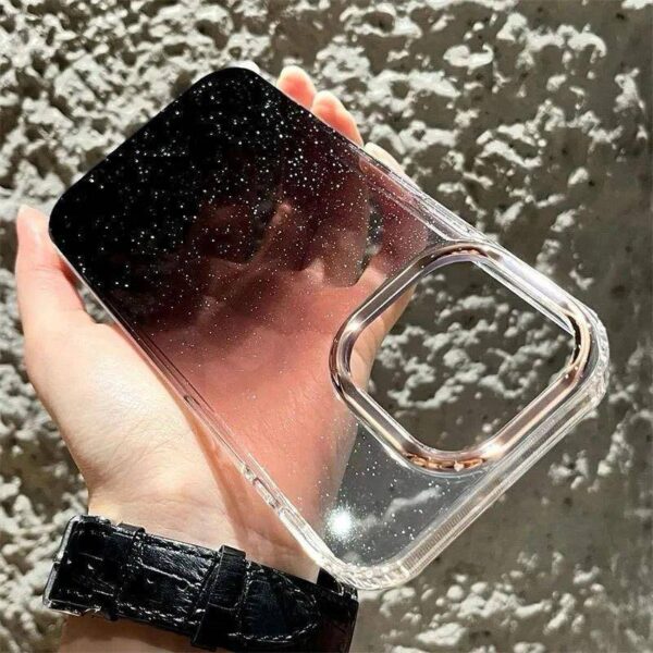 Shining Powder Gradient Glittery Clear Case