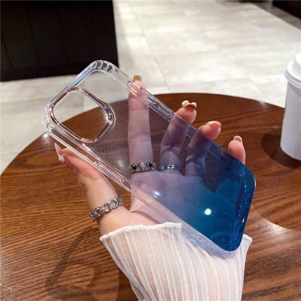 Shining Powder Gradient Glittery Clear Case