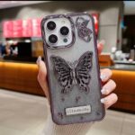 foldable butterfly stand case with removable glittery sheet
