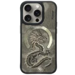 Nimmy Luxury Phoenix Embroidery Leather MagSafe Compatible Case