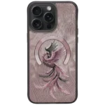 Nimmy Luxury Phoenix Embroidery Leather MagSafe Compatible Case