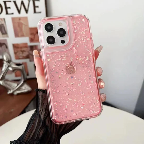 Glitter Shield Transparent Bumper Case