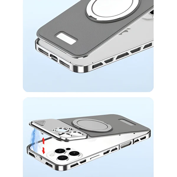 Metal Case for iPhone MagSafe 360° Rotatable Kickstand