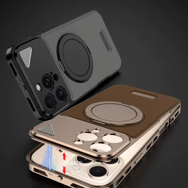 Metal Case for iPhone MagSafe 360° Rotatable Kickstand