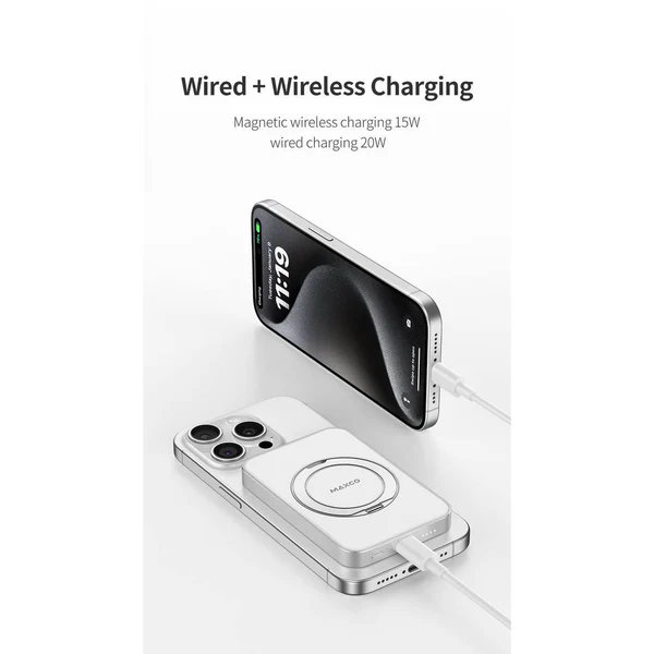 MAXCO Excellence Series Magnetic Power Bank 5000mAh/15W Wireless Fast Charging
