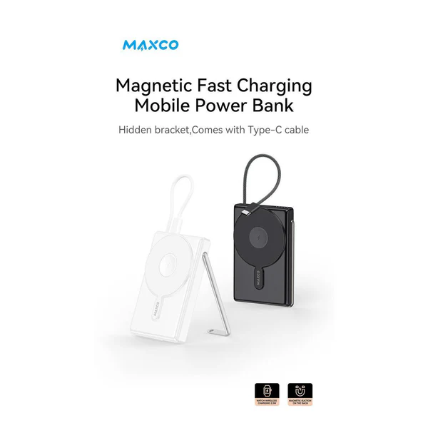 MAXCO Magnetic Fast Charging Power Bank 10000mAh/15W Wireless