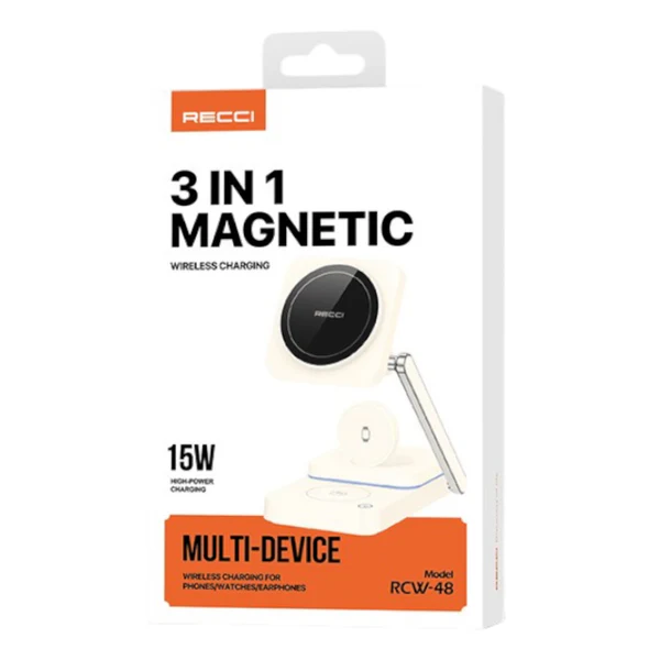 Recci Magnetic 3-in-1 Wireless Charging Stand