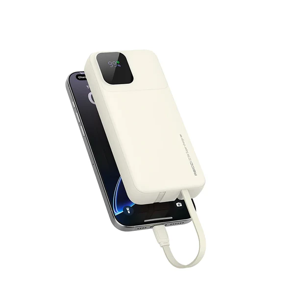 Recci Power Bank 10000mAh 22.5W with Built-In Cables Fast Charging