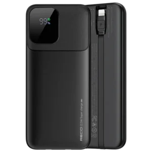 Recci Power Bank 10000mAh  22.5W with Built-In Cables Fast Charging