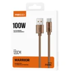 Recci Warrior Series 100W Fast Charging USB-A to Type-C Cable