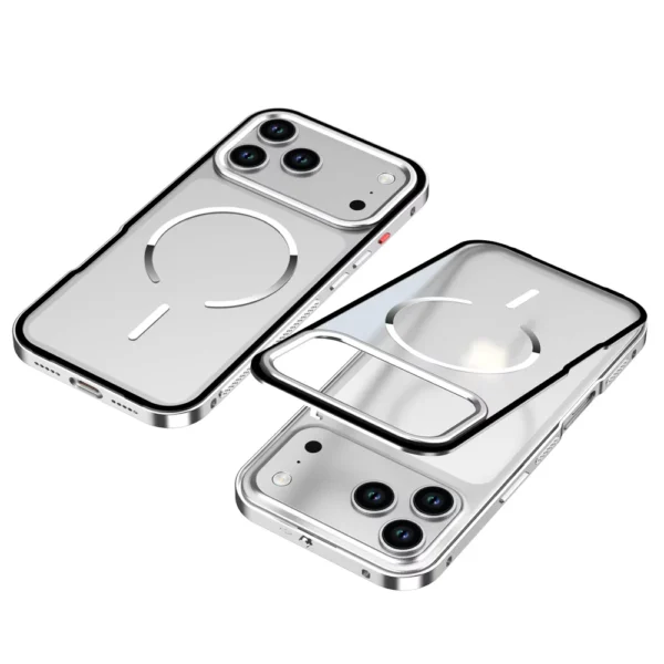 Metal Bumper Frame Frosted PC Back Cover Case for iPhone 17 Pro Max