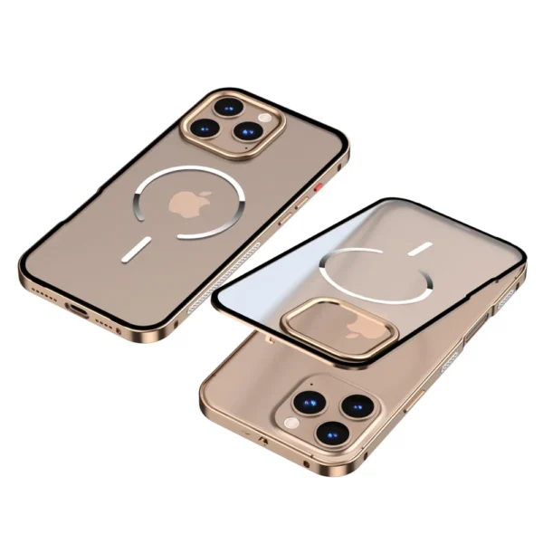 Metal Bumper Frame Frosted PC Back Cover Case for iPhone
