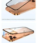 Metal Bumper Frame Frosted PC Back Cover Case for iPhone