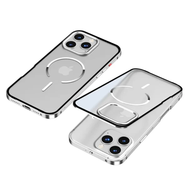 Metal Bumper Frame Frosted PC Back Cover Case for iPhone