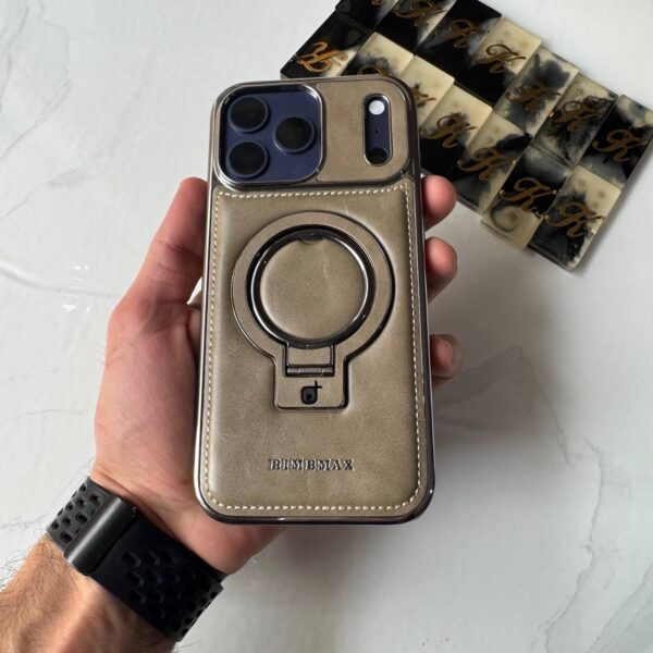 RUIMEIBI New Plating PU Leather Magnetic Phone Case