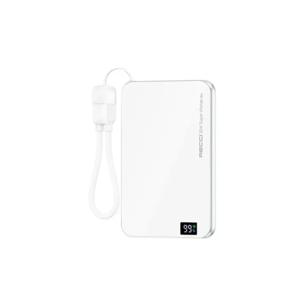 RECCI 2-in-1 5000mAh Power Bank with 20W Wireless Charging
