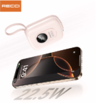 RECCI 10000mAh Fast Charging Power Bank 22.5W PD Portable Charger