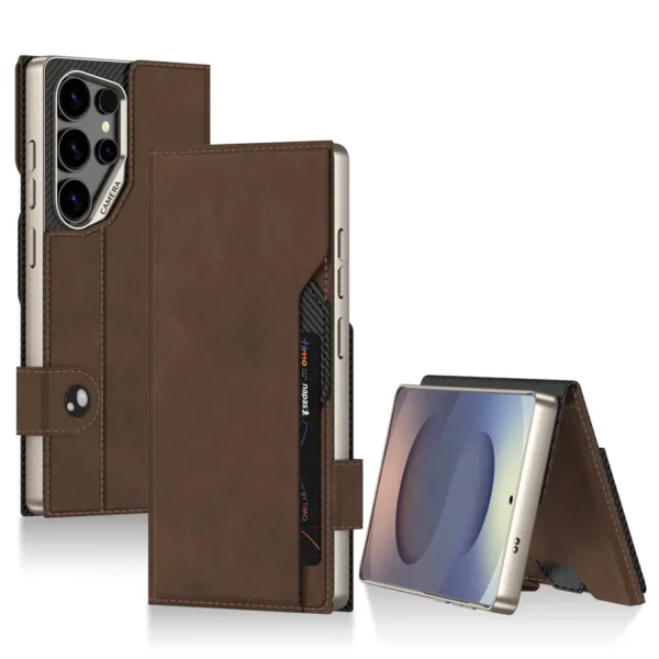 New Flip Card Holder Wallet Leather Case for Samsung