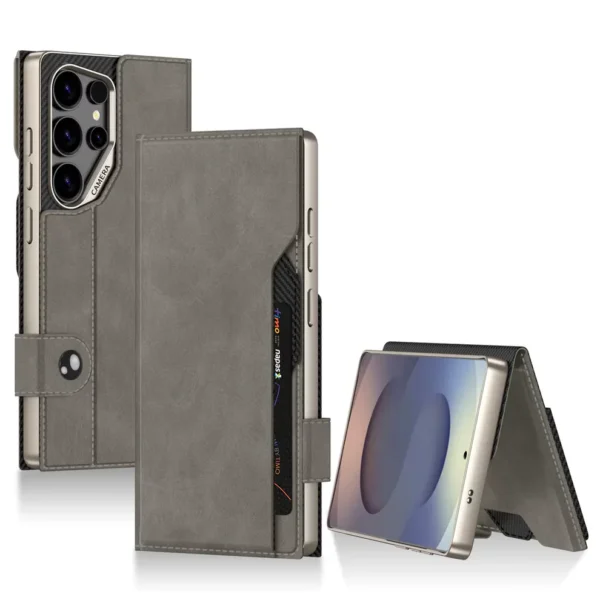 New Flip Card Holder Wallet Leather Case for Samsung