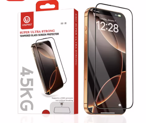 UNIPRO Titan 45KG Tempered Glass Screen Protector for iPhone