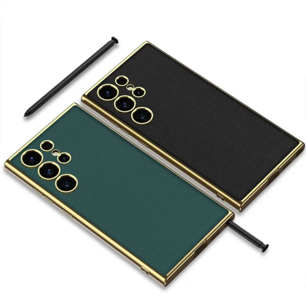 GKK Electroplating PU Leather TPU Phone Back Cover For Samsung 26 Ultra