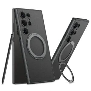 GKK 360° Rotatable Ring Stand Leather Case For Samsung
