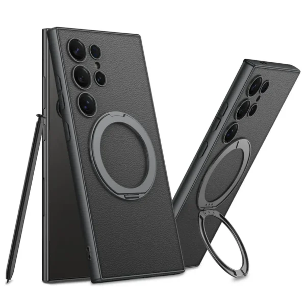 GKK 360° Rotatable Ring Stand Leather Case For Samsung