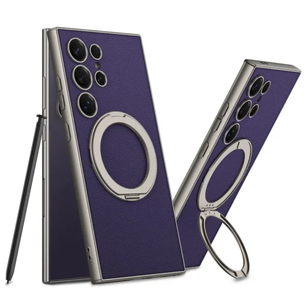 GKK 360° Rotatable Ring Stand Leather Case For Samsung