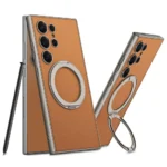 GKK 360° Rotatable Ring Stand Leather Case For Samsung