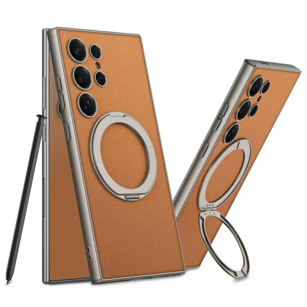 GKK 360° Rotatable Ring Stand Leather Case For Samsung