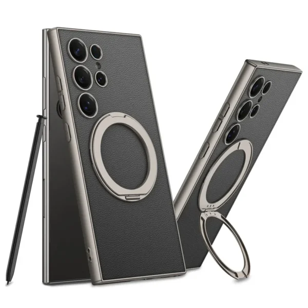 GKK 360° Rotatable Ring Stand Leather Case For Samsung