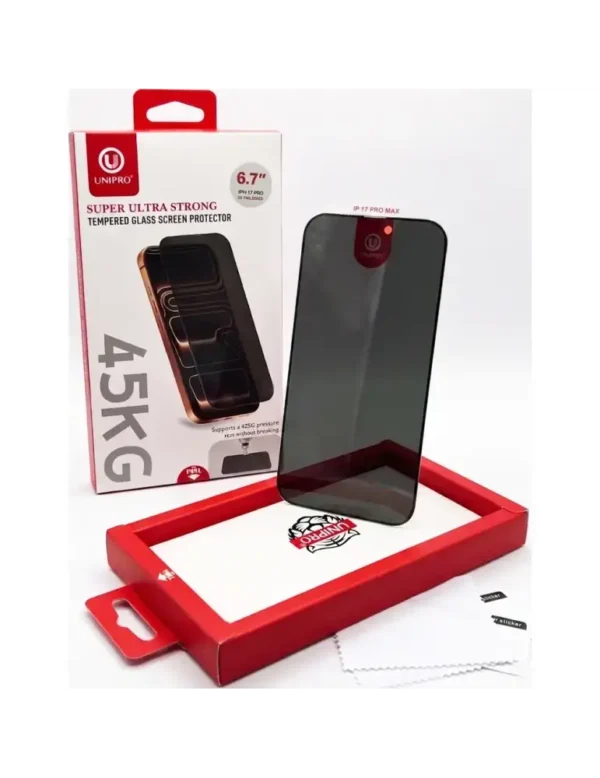 UNIPRO Titan 45KG Tempered Glass Screen Protector for iPhone