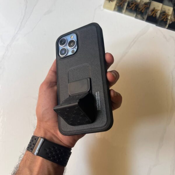 Leather Polo Phone Case with Grip Stand