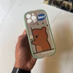 Bear Printed Frame Stand Iphone Case