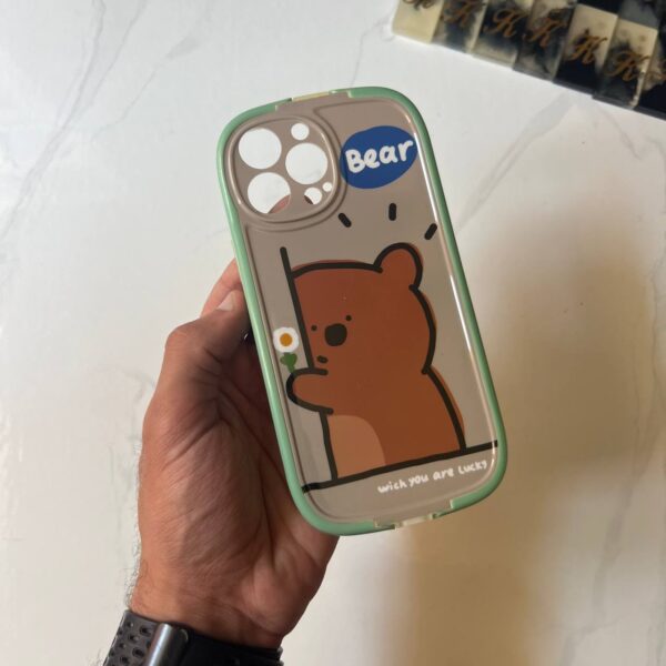 Bear Printed Frame Stand Iphone Case