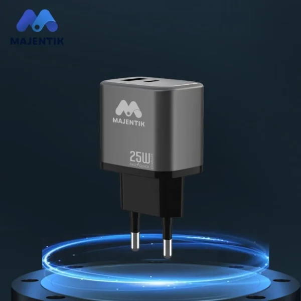 Majentik 25W GaN Fast Charger with USB & PD Ports