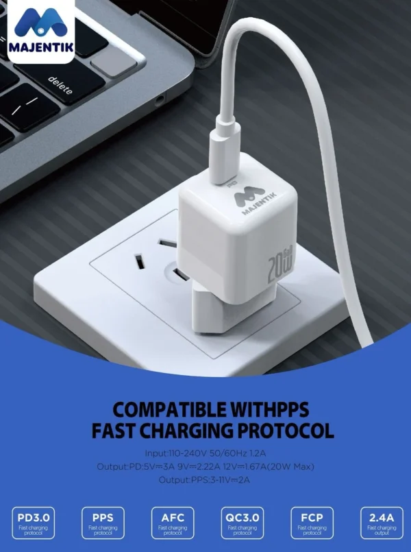 Majentik 20W GaN USB-C Fast Charger