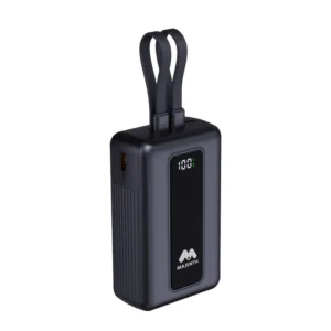 Majentik 30000mAh Power Bank with 22.5W PD Fast Charging & Built-in Cables