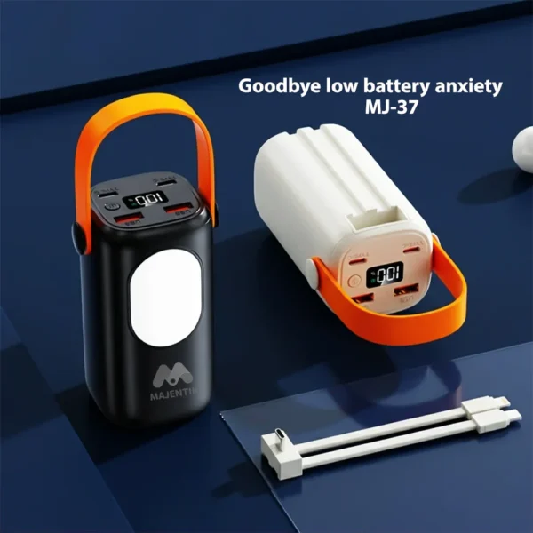 Majentik 20000mAh Power Bank with 22.5W PD Fast Charging & Built-in Cables