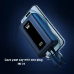 Majentik 30000mAh Power Bank with 22.5W PD Fast Charging & Built-in Cables