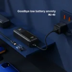 Majentik 10000mAh Portable Power Bank with Built-in Cable MJ-40