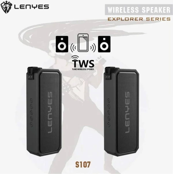 Lenyes Bluetooth 5.3 20W IPX6 Portable Speaker S107