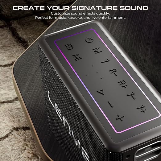 Lenyes 150W Bluetooth Party Speaker with Dual Wireless Microphones S861
