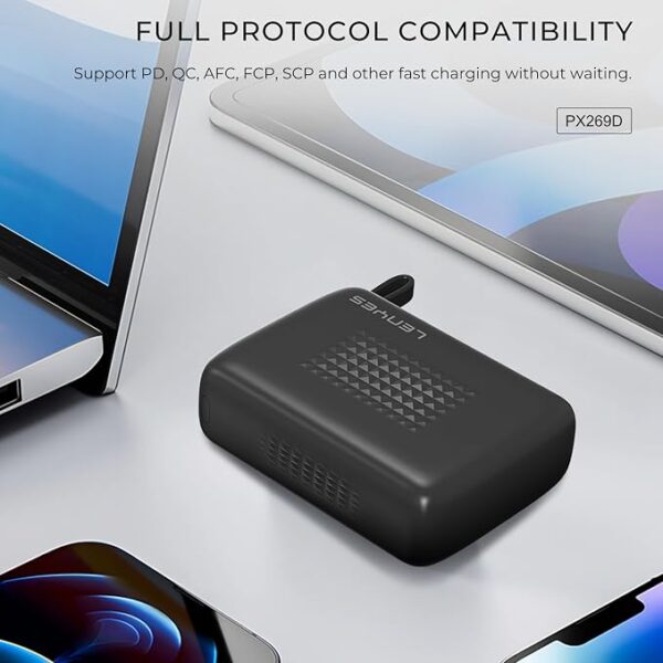 Lenyes 20000mAh 22.5W Built-In Type-C Cable Power Bank PX269D