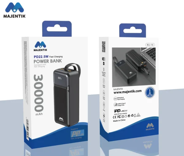 Majentik 30000mAh Ultra-High Capacity Power Bank with 22.5W Fast Charging