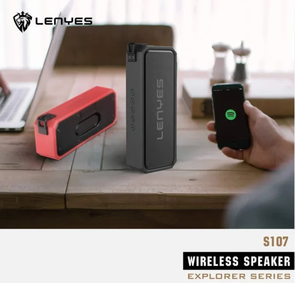 Lenyes Bluetooth 5.3 20W IPX6 Portable Speaker S107