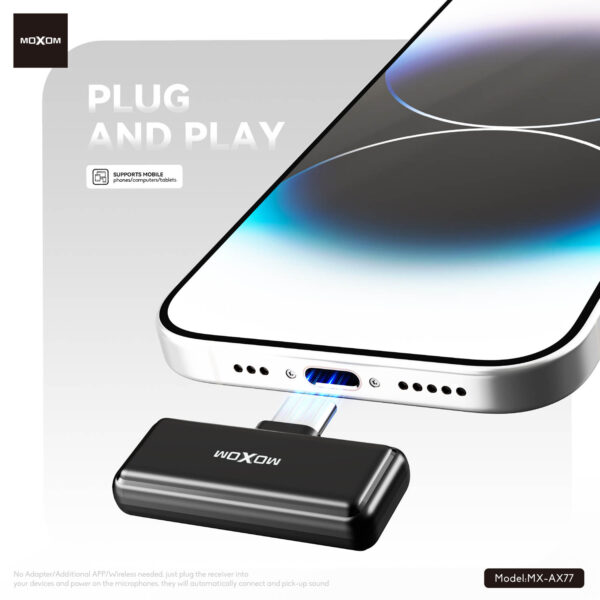MOXOM MX-AX77 Dual Wireless Microphone