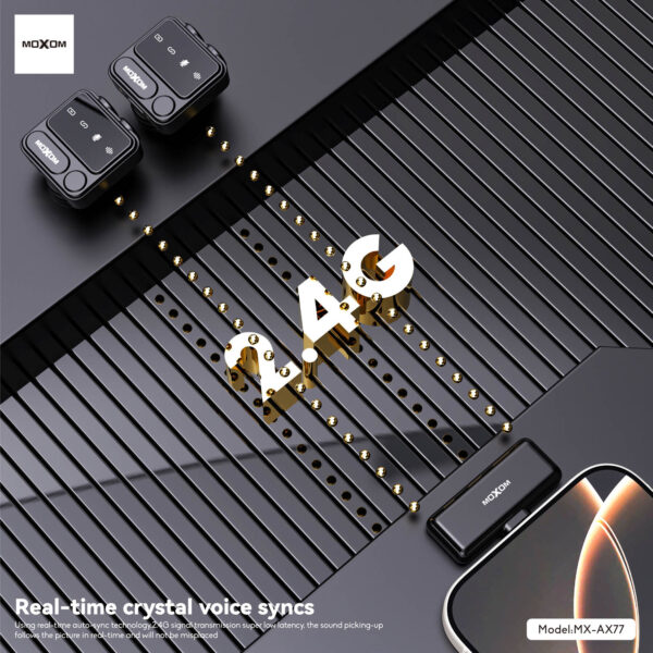MOXOM MX-AX77 Dual Wireless Microphone
